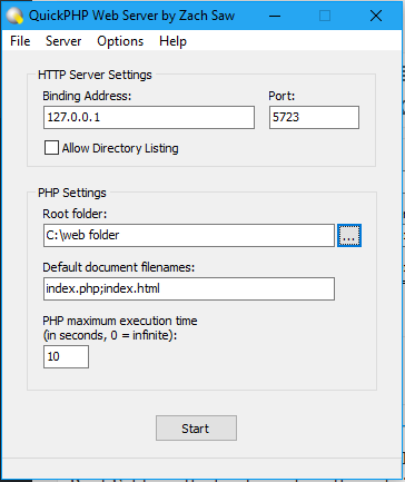 quickphp lightweight php server
