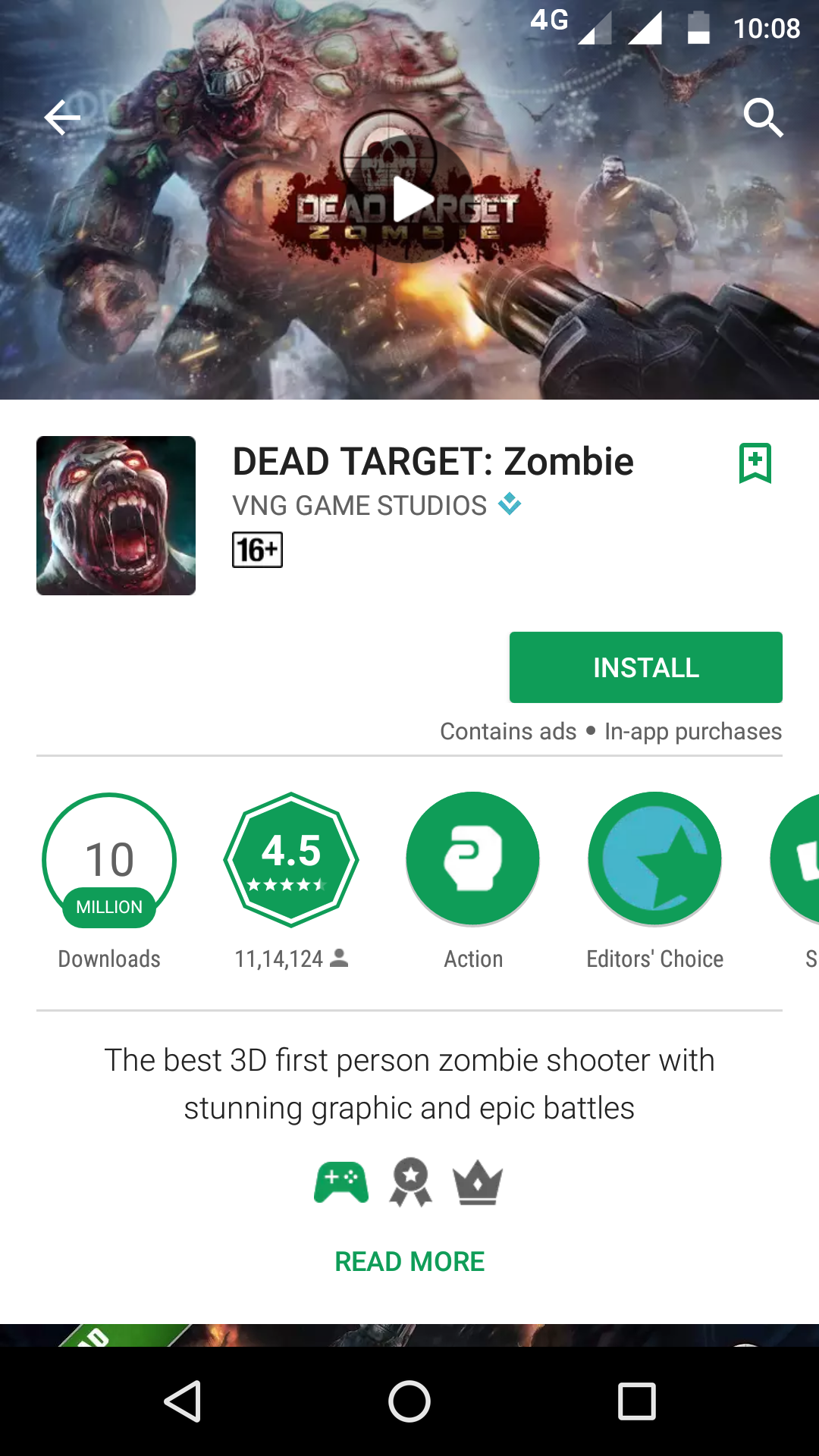 Review Android Game Dead Target Zombie Soonev